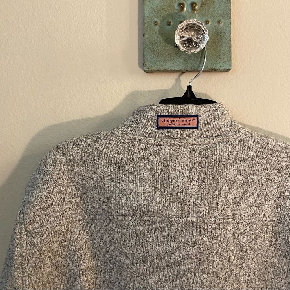 Grey Vineyard Vines Fleece Quarter zip